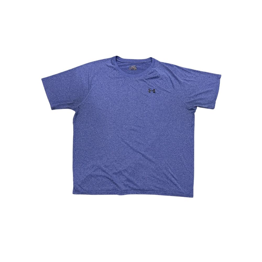 Under Armour Men's Size 3XL Heathered Blue Loose Fit Short Sleeve Shirt